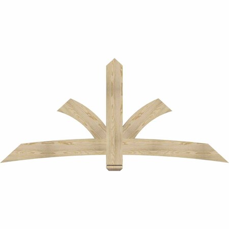 Ekena Millwork Davenport Rough Sawn Timber Gable Bracket, Douglas Fir, 84"W x 38"H x 2"D x 6"F, 11/12 Pitch GBW084X38X0206DAV00RDF